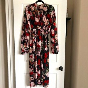 Umgee Floral Maxi Cover Up Dress size S